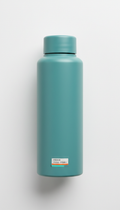 Victory teal water bottle with inventory label